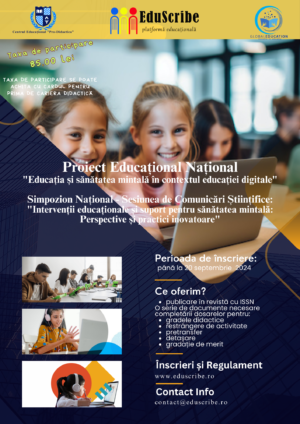 Proiect Educațional Național Educația și sănătatea mintală în contextual educației digitale