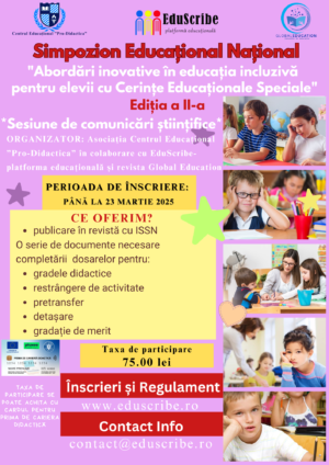 Abordări inovative în educația incluzivă pentru elevii cu Cerințe Educaționale Speciale II