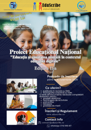 Proiect Educațional Național "Educația și sănătatea mintală în contextul educației digitale" II